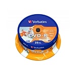 DVDR Verbatim Imprimible 16X Tarrina25uds