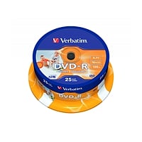 DVD-R Verbatim Imprimible 16X/ Tarrina-25uds