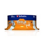 DVDR Verbatim Imprimible 16X Tarrina25uds