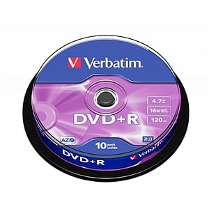 Verbatim DVDR 16x Bobina 10u 47GB  DVD