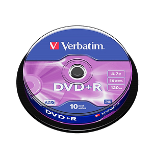 Verbatim DVDR 16x Bobina 10u 47GB  DVD