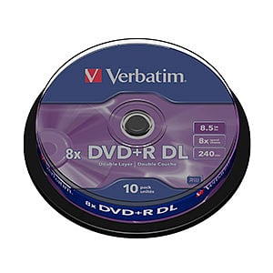 Verbatim DVDR DL Pack 10u  85 GB  DVD