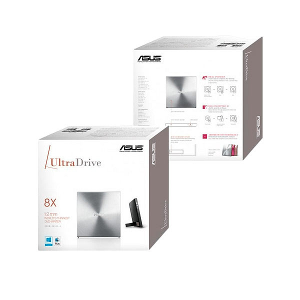 Asus SDRW08U5SU DVD USB Plateada  Grabadora externa
