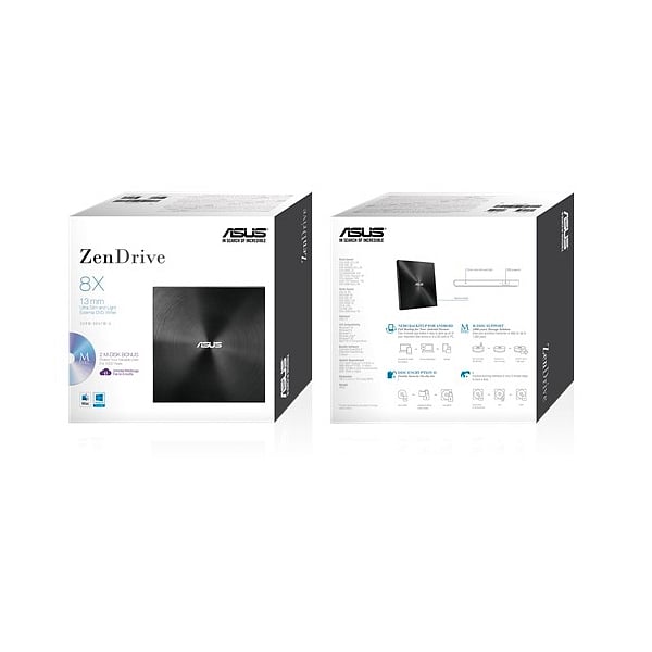 Asus SDRW08U9MU DVD USB Negra  Grabadora externa