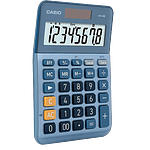 Casio MS80E Calculadora de Escritorio  Pantalla LCD de 8 dígitos Solar y Pilas Color Azul