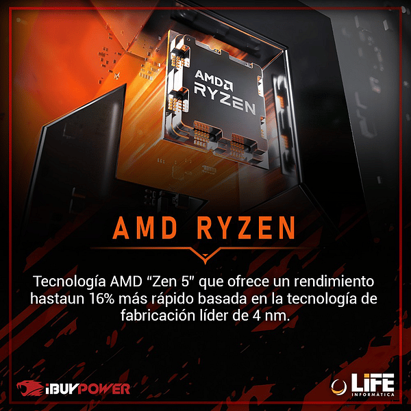 PC Gaming  iBUYPOWER WaterForce Ocean  Ryzen 7 9800X3D  64GB RAM DDR5  2TB SSD Gen4  GeForce RTX 5070 Ti 16GB  Ordenador eSports Profesional