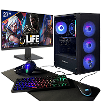 PC Gaming Pack Premium  iLIFE Legend X  Monitor 27  Periféricos 6en1  Intel Core i5 12400F 32GB 1TB RTX 4060  Ordenador eSports PC Gamer Profesional