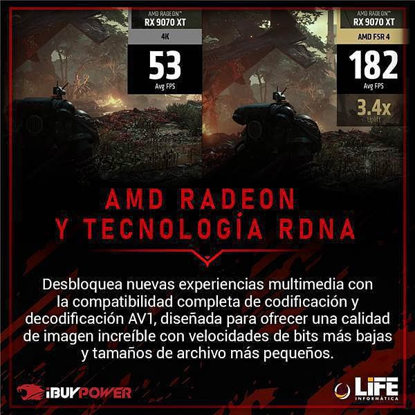 PC Gaming  iBUYPOWER Anniversary 32  Ryzen 5 8400F  32GB DDR5  1TB SSD Gen4  Gigabyte RX 9070 Gaming OC 16GB  Ordenador eSports Profesional