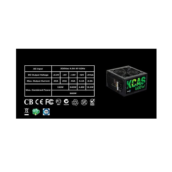 AeroCool KCAS 600S  Fuente de alimentación