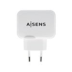 Aisens A1100439 17W 2xUSB Blanco  Cargador USB