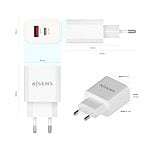 Aisens A1100681 20W USBC USBA Blanco  Cargador USB