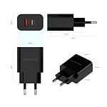 Aisens A1100682 20W USBC USBA Negro  Cargador USB