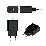 Aisens A1100682 20W USBC USBA Negro  Cargador USB