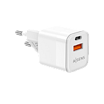 Aisens ASCH20W2P002W  USBA  USBC  20W  Blanco  Cargador USB