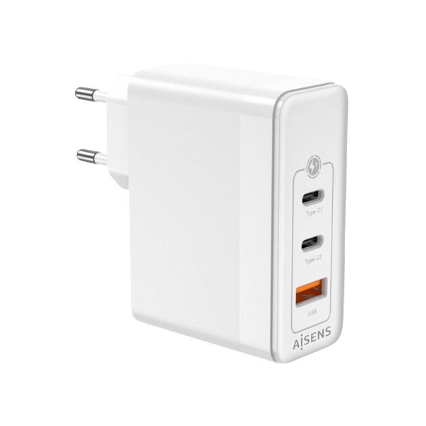 Aisens ASCH100W3P008W  2x USBA  USBC  100W  Blanco  Cargador USB