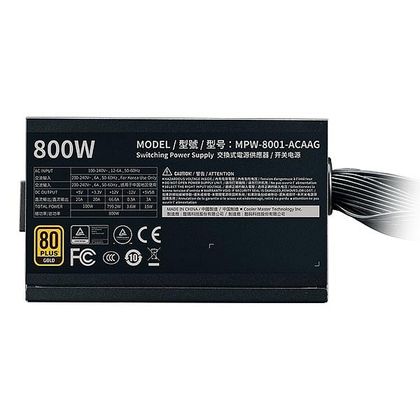 Cooler Master G800 Gold 800W 80 Gold Bulk  FA