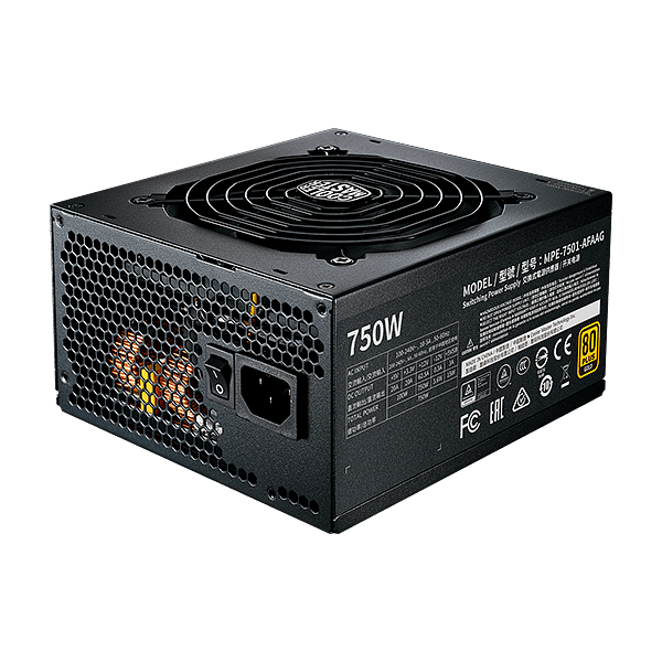 Cooler Master MWE Gold 750 V2  Fuente de alimentación Full Modular750W 80 Plus Gold