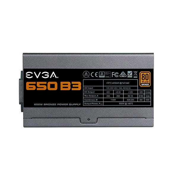 EVGA 650 B3 650W 80 Bronze  Fuente de Alimentación