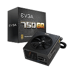 EVGA 750W GQ 80 Plus Gold  Fuente de Alimentación