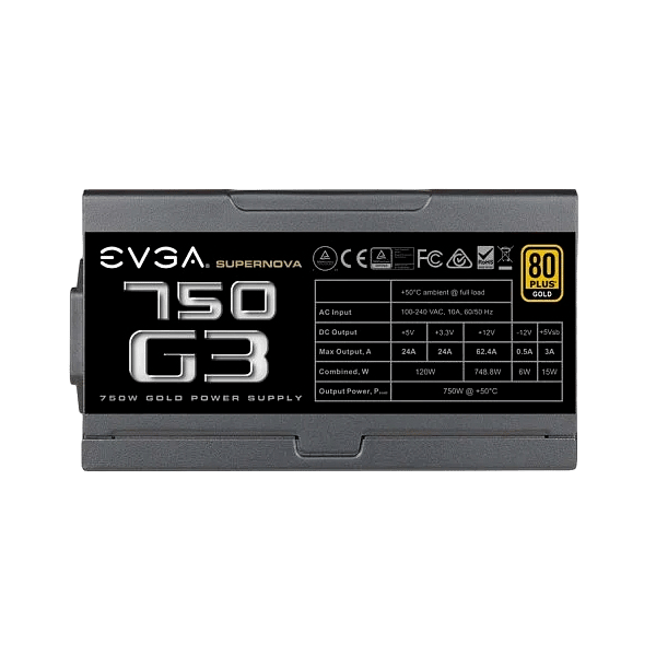 FUENTE ALIMENTACION EVGA SUPERNOVA 750 G3 80 PLUS GOLD 750W