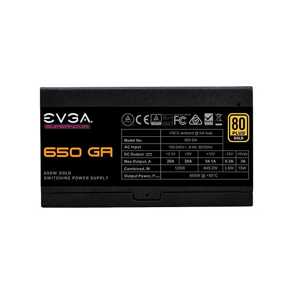 EVGA Supernova 650 GA 80 Gold 650W Full Modular  FA
