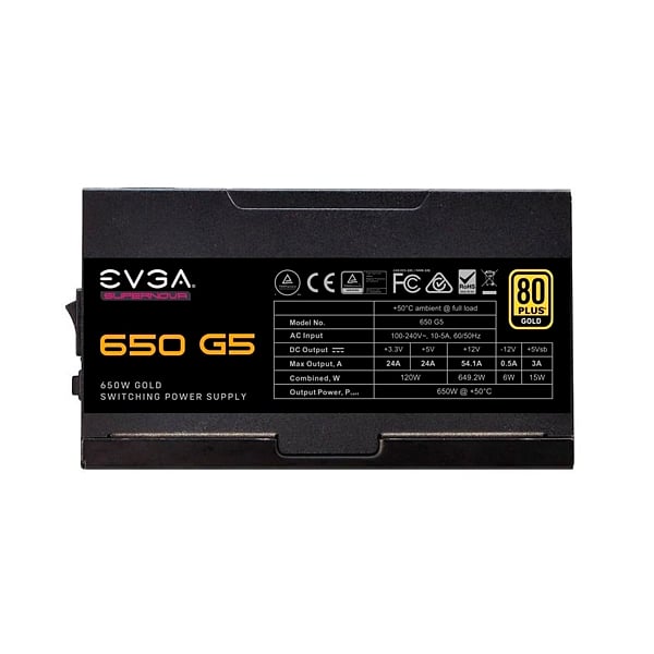 EVGA Supernova 650 G5 650W 80 Gold Full Modular  FA