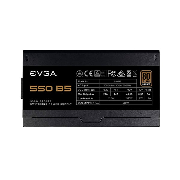 EVGA 550 B5 550W 80  Bronze Full Modular  FA