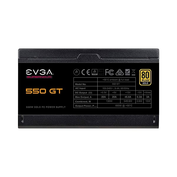 EVGA 550 GT Supernova 550W 80  Gold Full Modular  FA