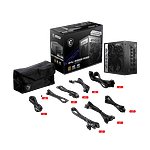 MSI MEG A1000G 1000W 80 Gold Full Modular PCIe 50  Fuente de Alimentación MSI MEG A1000G 1000W 80 Gold Full Modular PCIe 50  Fuente de Alimentación