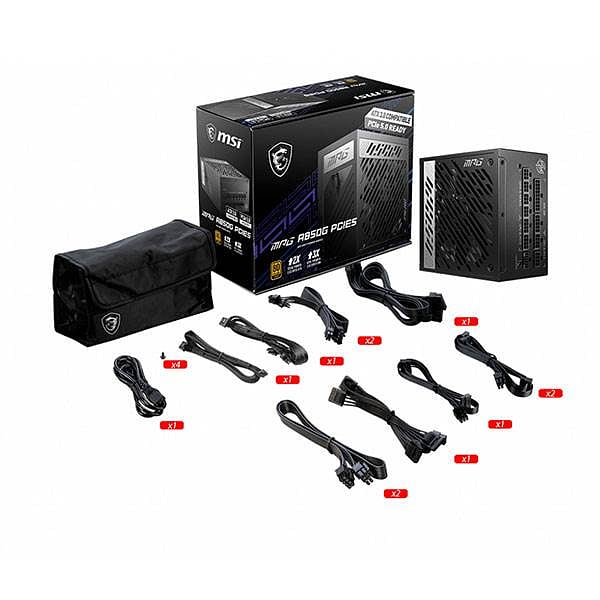 MSI MPG A850G 850W 80 Gold Full Modular PCIe 50 Fuente de Alimentación