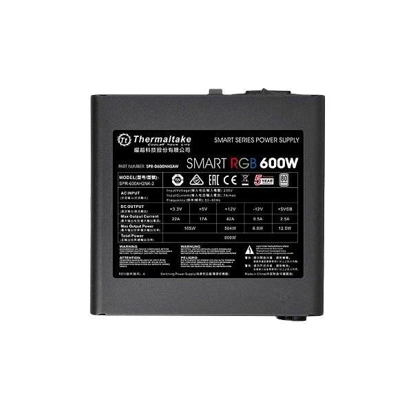 Thermaltake Smart 600W RGB 80 White  FA