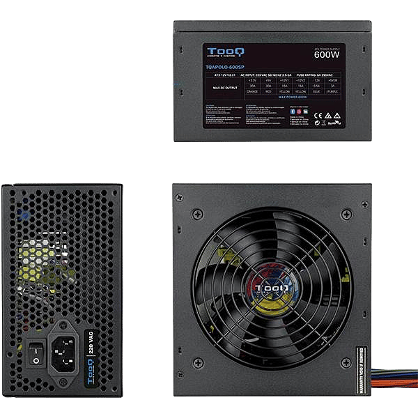 Tooq Fuente de Alimentación ATX 600W con PFC Activo