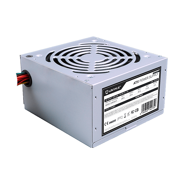 Unyka 500W ATX Ventilador 120 mm  Fuente de Alimentación