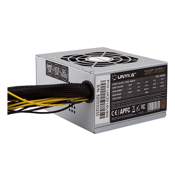 Unyka SFX 300W  Fuente alimentación 80 Plus Bronze mATX SFX  Ventilador 80mm