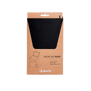 SilverHT Bookcase Wave Funda Negra para Samsung Galaxy Tab A 105 Funda