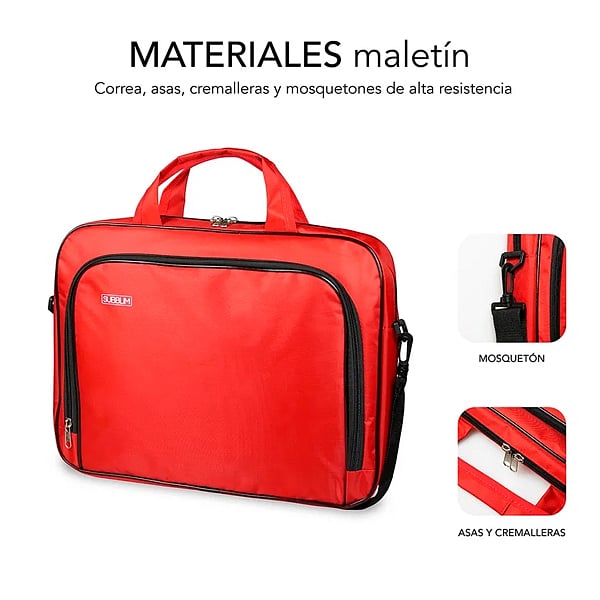 Subblim Oxford para Portátiles hasta 16 Red  Maletín