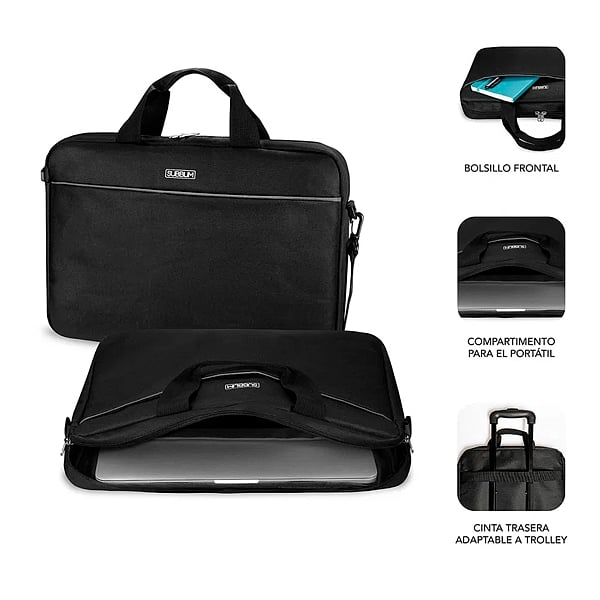 Subblim Select Pack para Portátiles hasta 156 Negro  Maletín  Ratón
