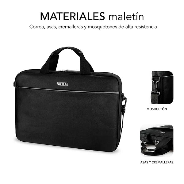 Subblim Select Pack para Portátiles hasta 156 Negro  Maletín  Ratón