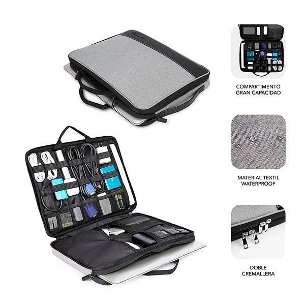 Subblim Advance Laptop Sleeve para Portátiles hasta 14 Gris Maletín