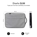 Subblim Advance Laptop Sleeve para Portátiles hasta 14 Gris Maletín