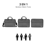 Subblim Business Laptop Sleeve para Portátiles hasta 156 Cinta para Trolley Gris  Maletín