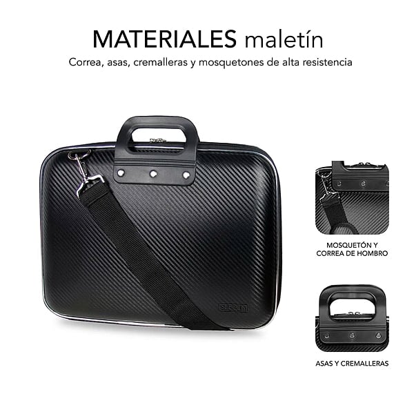 Subblim Eva Carbon para Portátiles hasta 133 Semi Rígido Negro  Maletín
