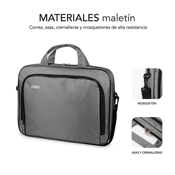 Subblim Oxford para Portátiles hasta 125 Gris  Maletín
