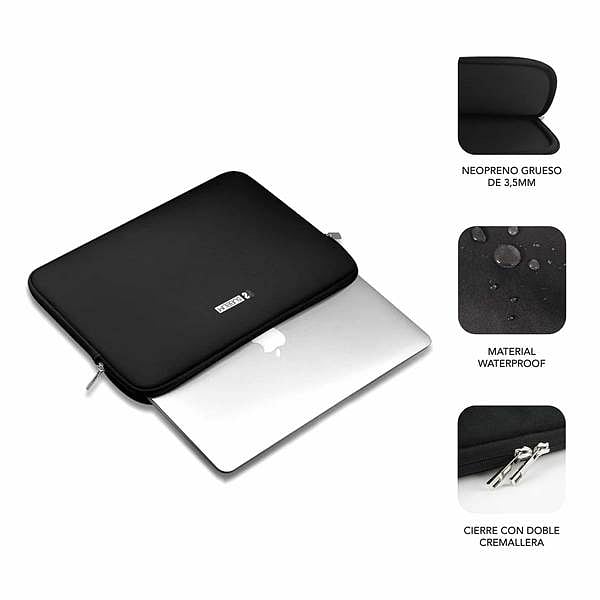 Subblim business laptop sleeve neoprene 156 Black  Funda Portátil