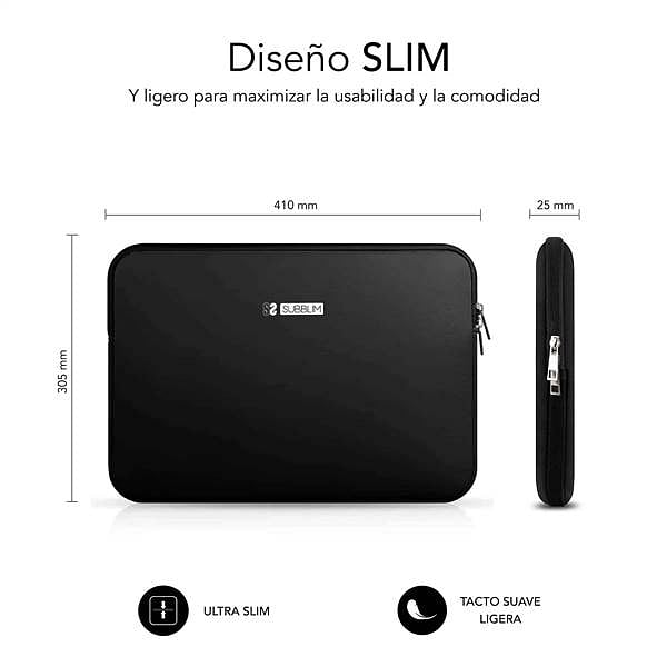Subblim business laptop sleeve neoprene 156 Black  Funda Portátil