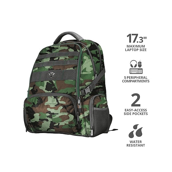 Trust Gaming GXT 1250G Hunter Gaming Camo  Mochila para Portátiles hasta 173