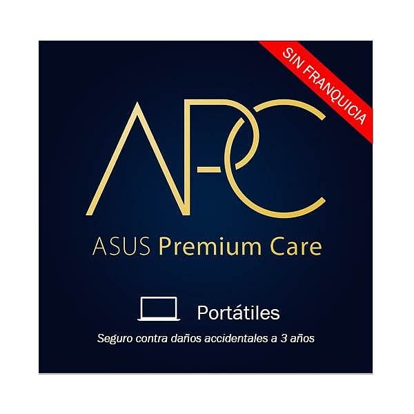 ASUS APC Seguro contra daños accidentales  Cobertura 3 años para portátiles ASUS Expert Series