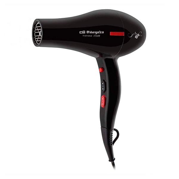 Secador de pelo Orbegozo 15489  Motor AC 2 niveles temperatura  2200w