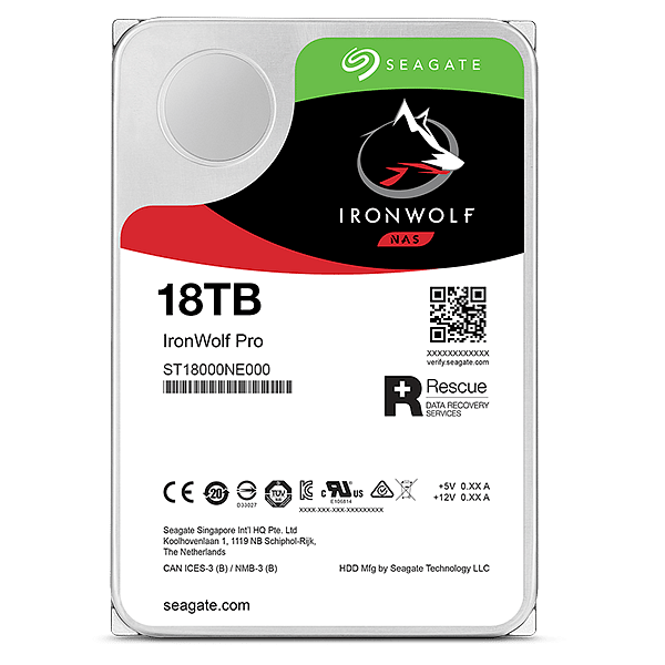 Seagate IronWolf Pro 18TB  Disco Duro 35 7200 256MB SATA