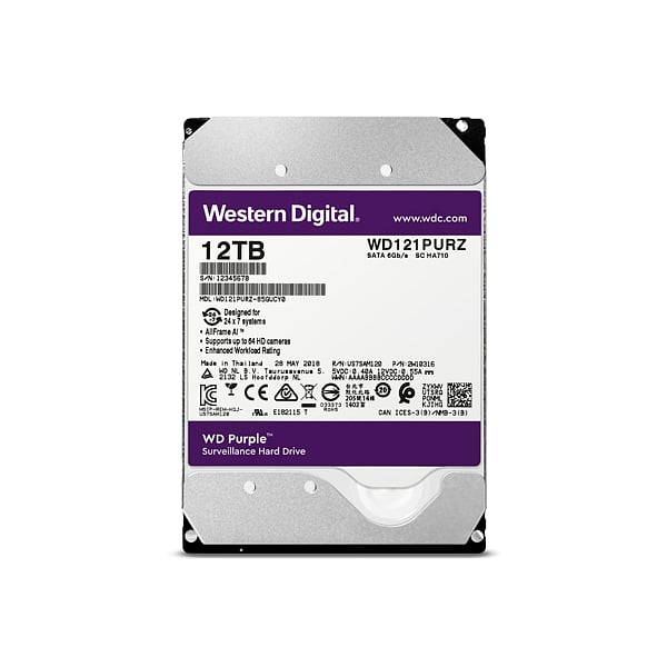 WD Purple 12TB 256MB 35 SATA 7200rpm  Disco Duro